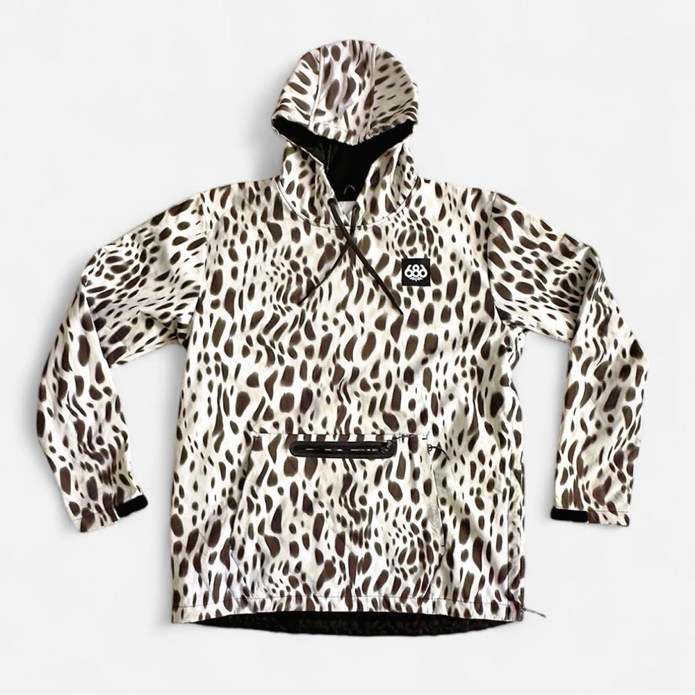 686 InfiDRY 10K Black and White Waterproof Hoody Jacket